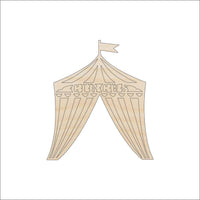 Circus Tent Wood Craft Shape - Laser Cut Baltic Birch Unfinished DIY Wood Art Supplies CRC13 - The Wood Shape Store