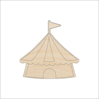 Circus Tent Wood Craft Shape - Laser Cut Baltic Birch Unfinished DIY Wood Art Supplies CRC2 - The Wood Shape Store