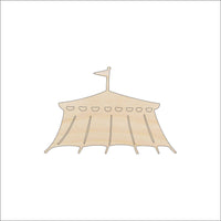 Circus TentWood Craft Shape - Laser Cut Baltic Birch Unfinished DIY Wood Art Supplies CRC3 - The Wood Shape Store