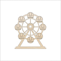Ferris Wheel Wood Craft Shape - Laser Cut Baltic Birch Unfinished DIY Wood Art Supplies CRC4 - The Wood Shape Store