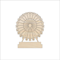 Ferris Wheel Wood Craft Shape - Laser Cut Baltic Birch Unfinished DIY Wood Art Supplies CRC5 - The Wood Shape Store