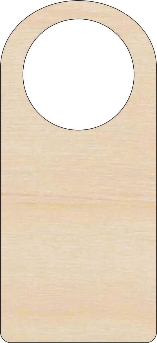 Door Hanger Wood Craft Shape - Laser Cut Baltic Birch Unfinished DIY Wood Art Supplies DCR62 - The Wood Shape Store