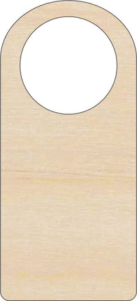 Door Hanger Wood Craft Shape - Laser Cut Baltic Birch Unfinished DIY Wood Art Supplies DCR62 - The Wood Shape Store