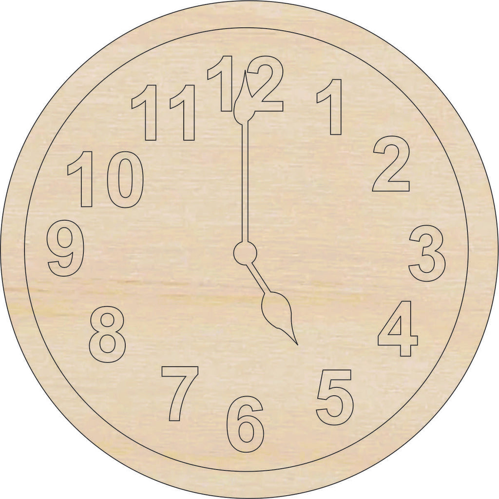 Clock - Laser Cut Out Unfinished Wood Craft Shape DCR63 – The Wood ...