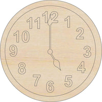 Clock Wood Craft Shape - Laser Cut Baltic Birch Unfinished DIY Wood Art Supplies DCR63 - The Wood Shape Store