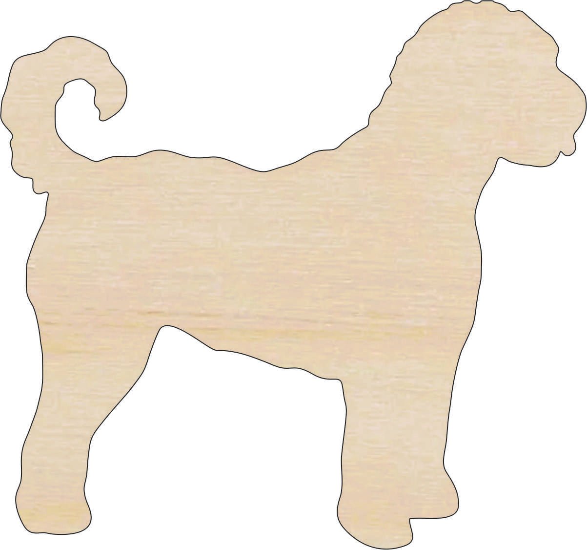 Dog Wood Craft Shape - Laser Cut Baltic Birch Unfinished DIY Wood Art Supplies DOG169 - The Wood Shape Store