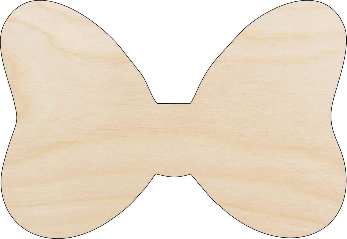 Bow Wood Craft Shape Laser Cut Baltic Birch Unfinished DIY Wood Art Supplies DSY118 - The Wood Shape Store