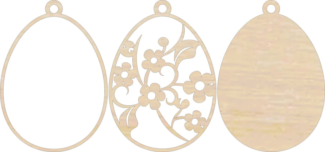 Easter Flower 3D Laser Cut Ornament – Baltic Birch Wood Craft Supplies | DIY Wood Ornament Kit ES52 - The Wood Shape Store