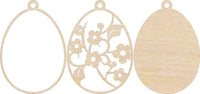 Easter Flower 3D Laser Cut Ornament – Baltic Birch Wood Craft Supplies | DIY Wood Ornament Kit ES52 - The Wood Shape Store