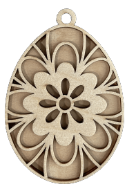 Easter Flower 3D Laser Cut Ornament – Baltic Birch Wood Craft Supplies | DIY Wood Ornament Kit ES64 - The Wood Shape Store