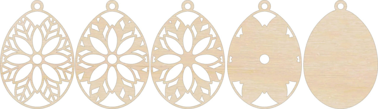 Easter Flower 3D Laser Cut Ornament – Baltic Birch Wood Craft Supplies | DIY Wood Ornament Kit ES64 - The Wood Shape Store