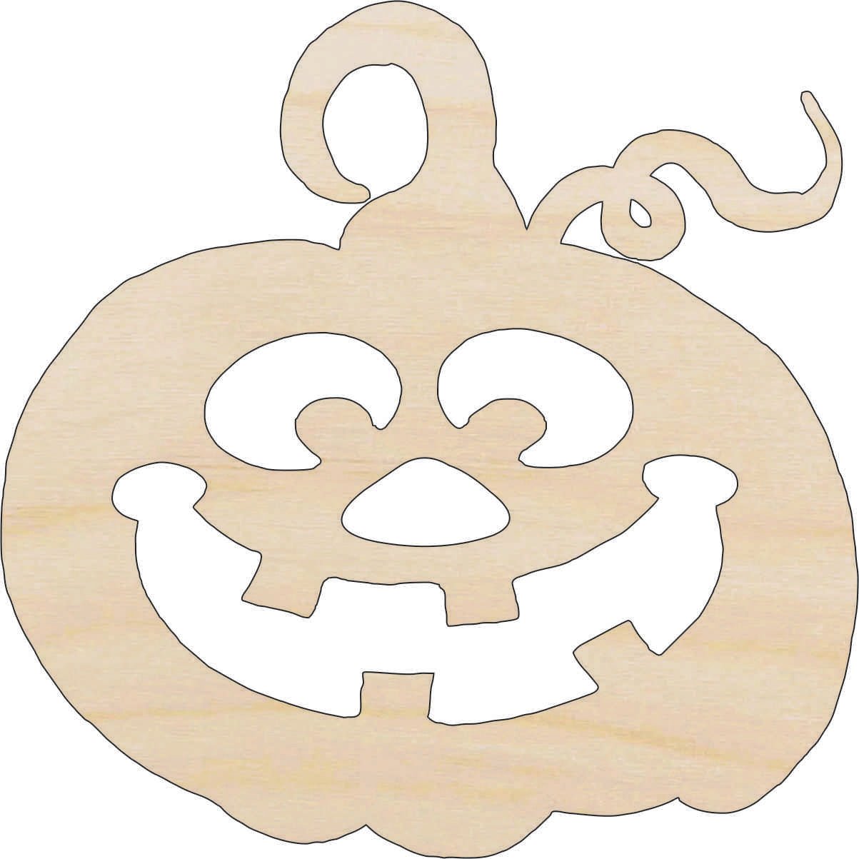 Pumpkin Wood Craft Shape – Laser Cut Baltic Birch Unfinished DIY Wood Art Supplies FAL234 - The Wood Shape Store