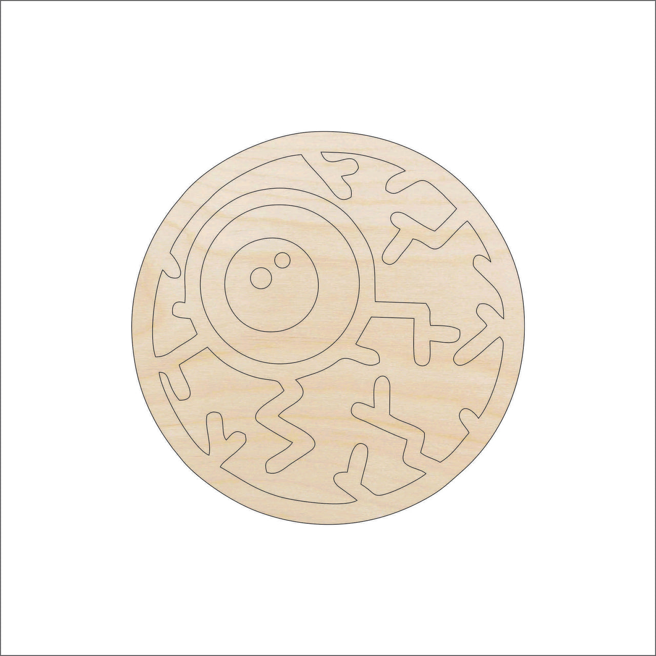 Bloodshot Eye Wood Craft Shape - Laser Cut Baltic Birch Unfinished DIY Wood Art Supplies FAL247 - The Wood Shape Store