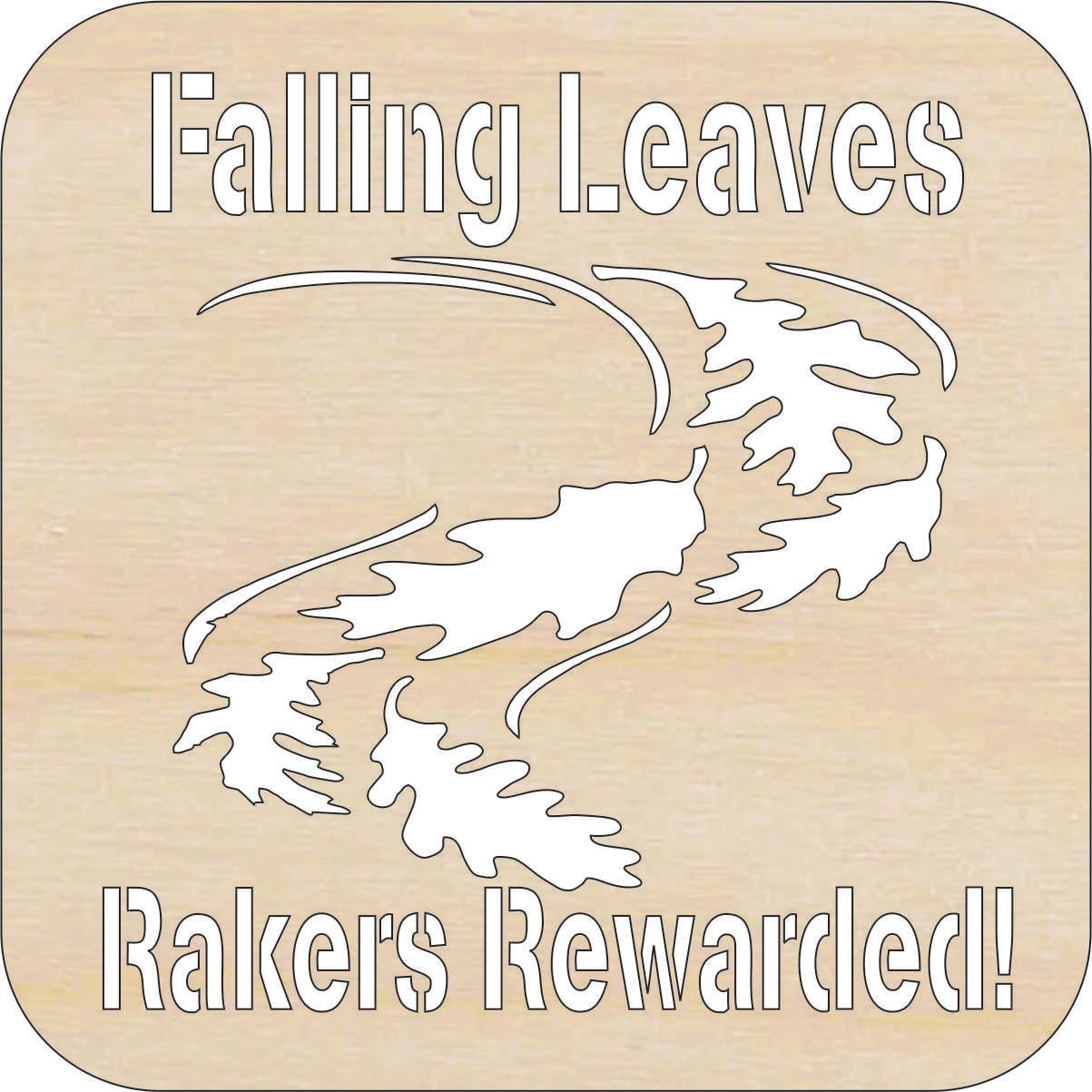Falling Leaves Wood Craft Shape – Laser Cut Baltic Birch Unfinished DIY Art Supplies FAL281 - The Wood Shape Store