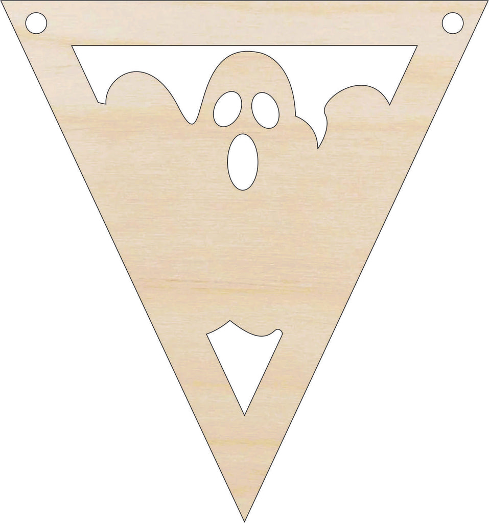 Banner Ghost - Laser Cut Out Unfinished Wood Shape FAL291