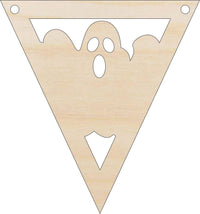 Ghost Banner Wood Craft Shape – Laser Cut Baltic Birch Unfinished DIY Wood Art Supplies FAL291 - The Wood Shape Store