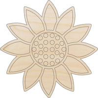 Flower Wood Craft Shape - Laser Cut Baltic Birch Unfinished DIY Wood Art Supplies FLR102 - The Wood Shape Store