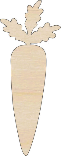 Carrot Wood Craft Shape - Laser Cut Baltic Birch Unfinished DIY Wood Art Supplies FOD127 - The Wood Shape Store