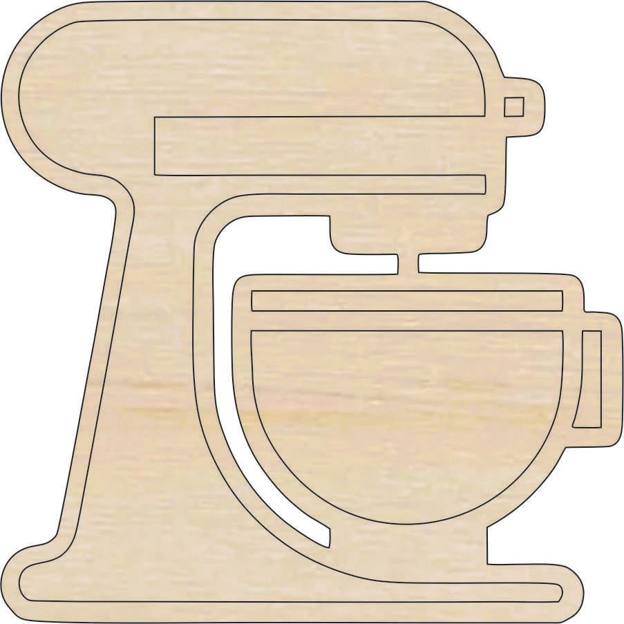 Food Mixer - Laser Cut Out Unfinished Wood Craft Shape FOD131 Food Mixer - Laser Cut Out Unfinished Wood Craft Shape FOD131