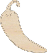 Pepper Wood Craft Shape - Laser Cut Baltic Birch Unfinished DIY Wood Art Supplies FOD229 - The Wood Shape Store