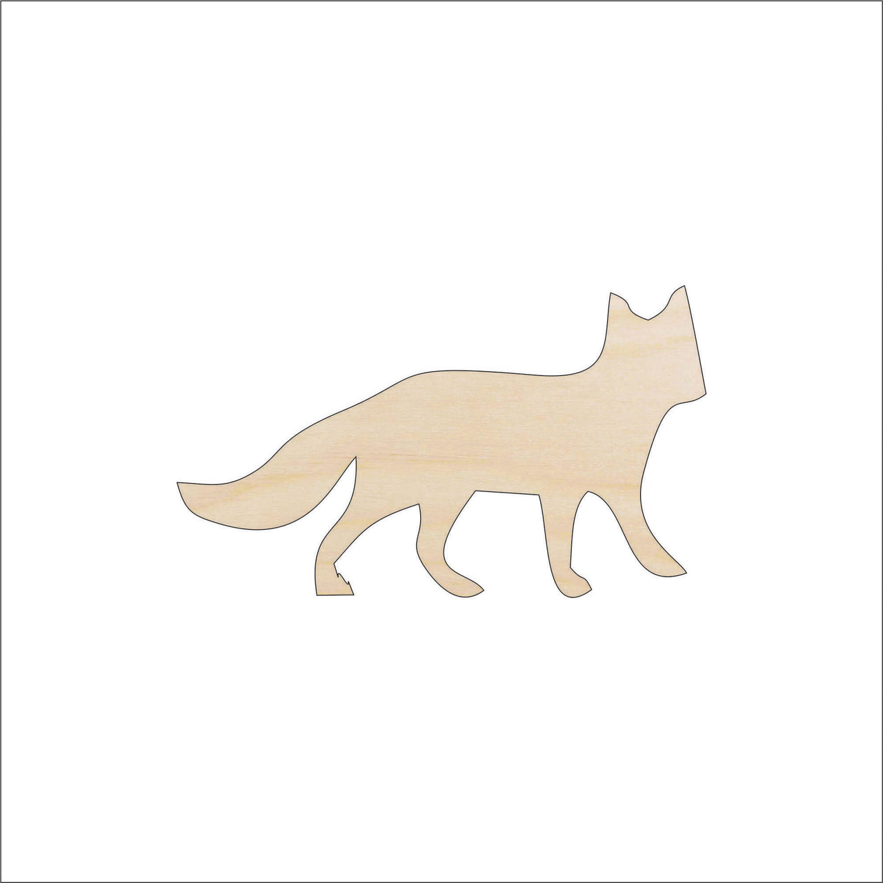 Fox Wood Craft Shape - Laser Cut Baltic Birch Unfinished DIY Wood Art Supplies FOX11 - The Wood Shape Store