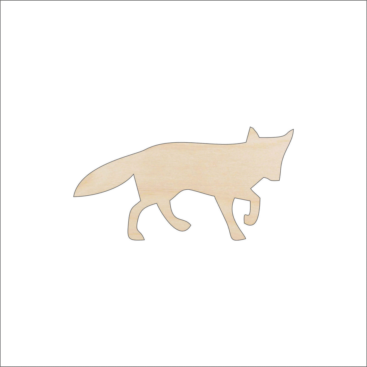 Fox Wood Craft Shape - Laser Cut Baltic Birch Unfinished DIY Wood Art Supplies FOX12 - The Wood Shape Store
