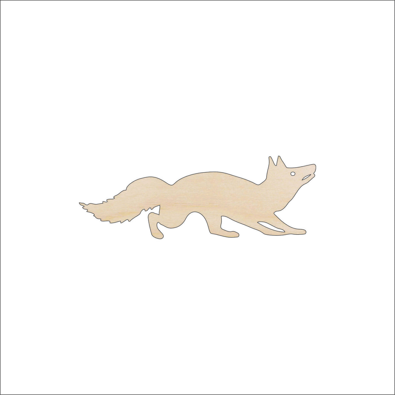 Fox Wood Craft Shape - Laser Cut Baltic Birch Unfinished DIY Wood Art Supplies FOX13 - The Wood Shape Store
