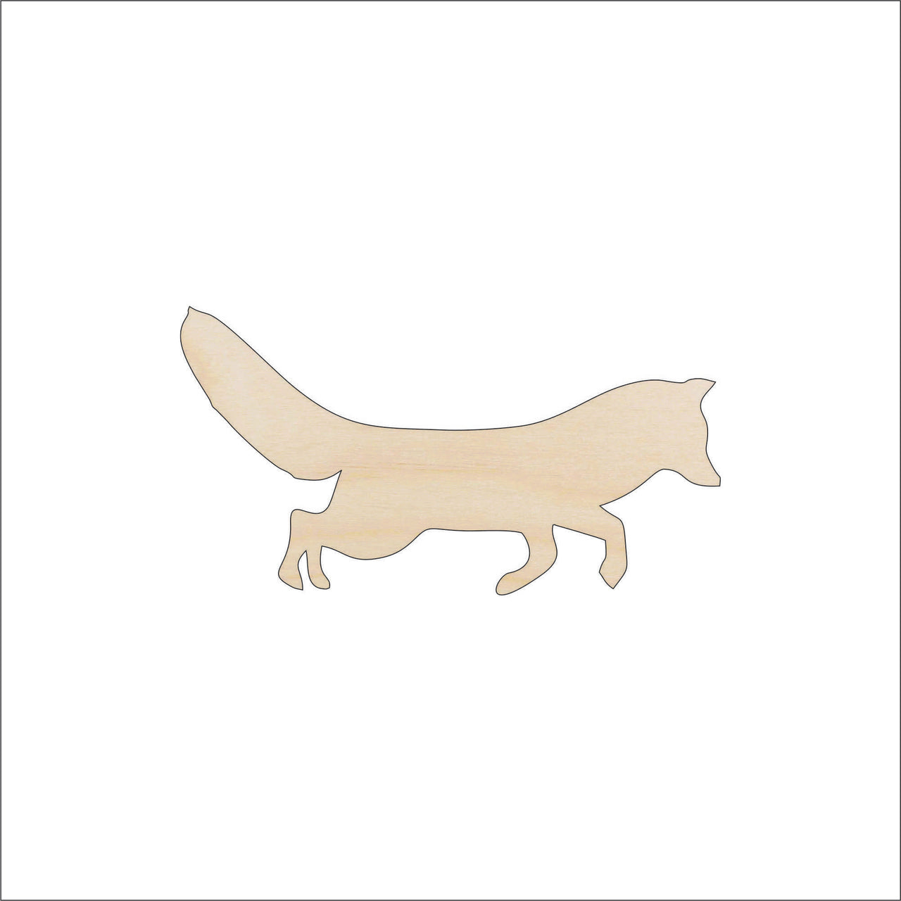 Fox Wood Craft Shape - Laser Cut Baltic Birch Unfinished DIY Wood Art Supplies FOX15 - The Wood Shape Store