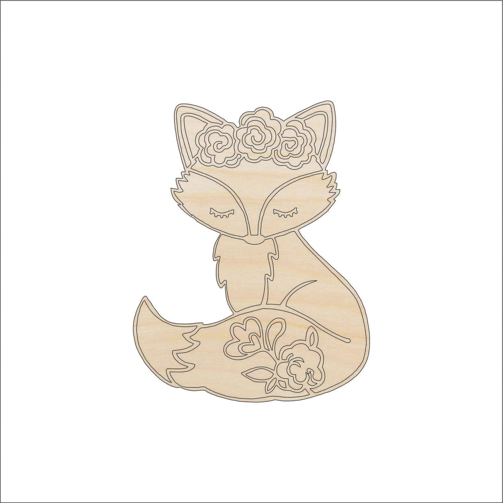 Fox - Laser Cut Out Unfinished Wood Craft Shape FOX18