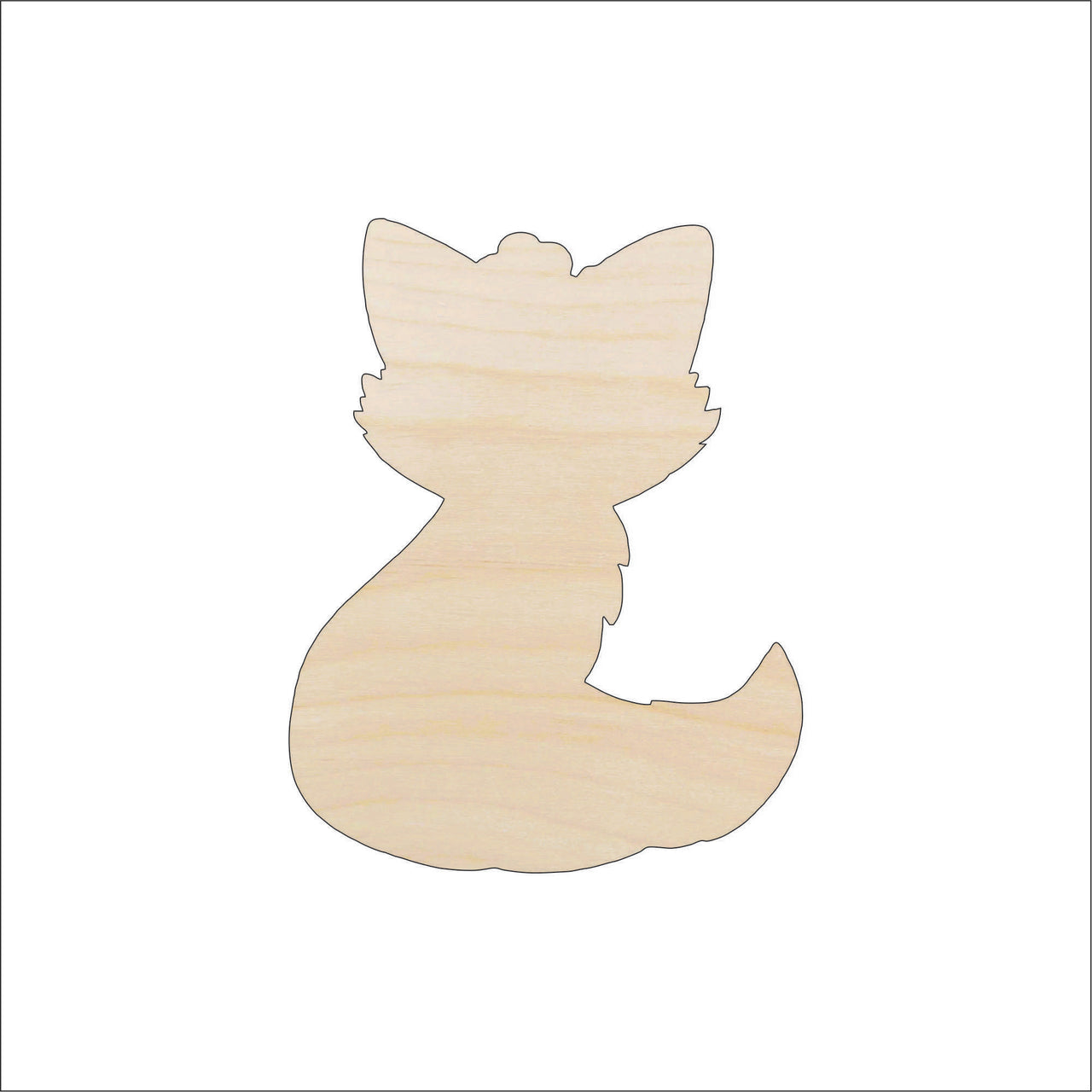 Fox Wood Craft Shape - Laser Cut Baltic Birch Unfinished DIY Wood Art Supplies FOX23 - The Wood Shape Store