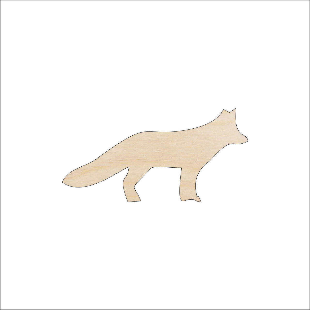 Fox Wood Craft Shape - Laser Cut Baltic Birch Unfinished DIY Wood Art Supplies FOX9 - The Wood Shape Store