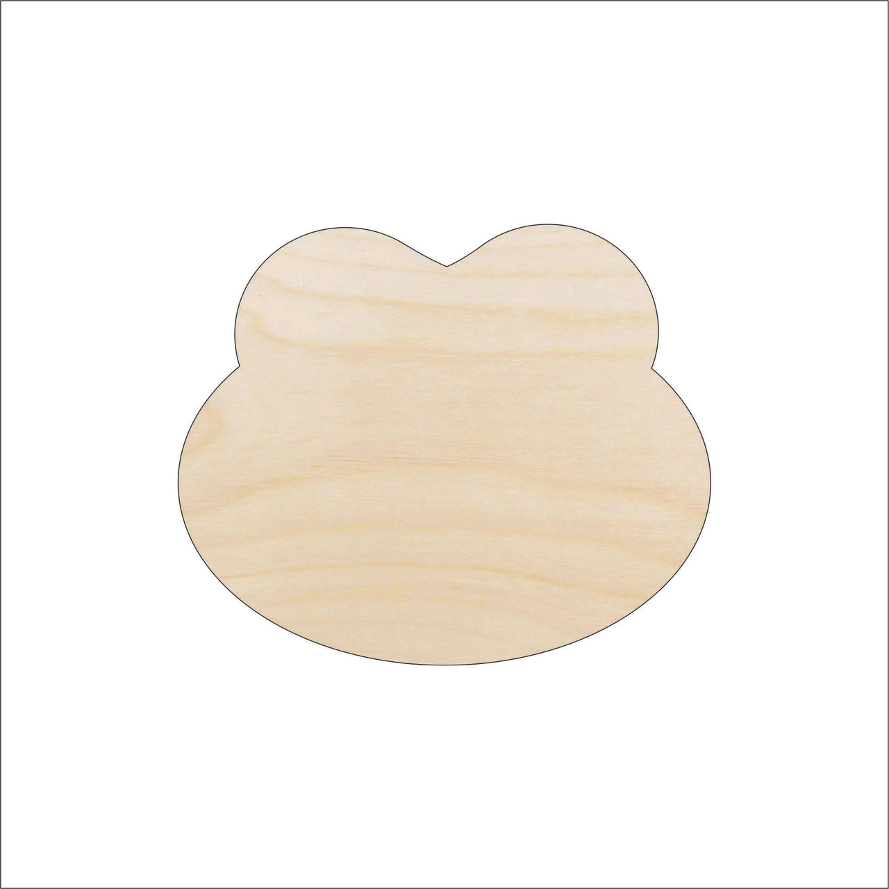 Frog Wood Craft Shape - Laser Cut Baltic Birch Unfinished DIY Wood Art Supplies FRG13 - The Wood Shape Store