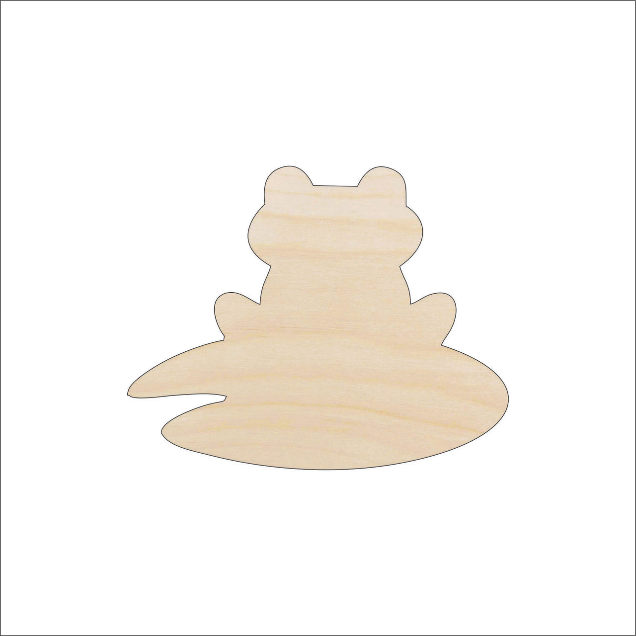 Frog Wood Craft Shape - Laser Cut Baltic Birch Unfinished DIY Wood Art Supplies FRG14 - The Wood Shape Store