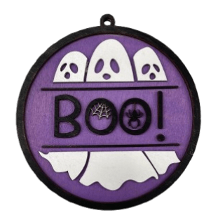 Halloween 3D Laser Cut Door Sign – Baltic Birch Wood Craft Supplies | DIY Kit HA100 - The Wood Shape Store