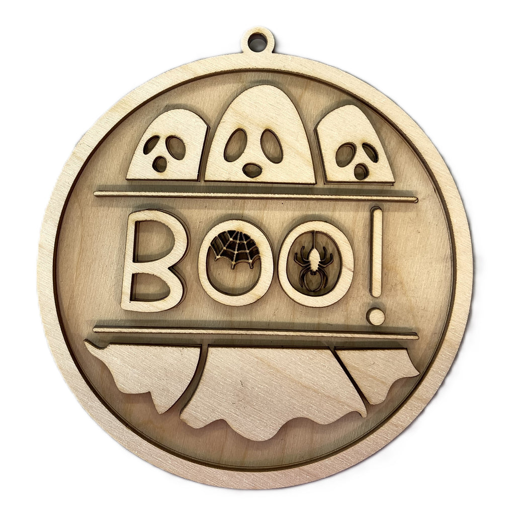 Halloween 3D Laser Cut Door Sign – Baltic Birch Wood Craft Supplies | DIY Kit HA100