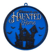 Halloween Sign 3D Laser Cut Door Sign – Baltic Birch Wood Craft Supplies | DIY Kit HA101 - The Wood Shape Store