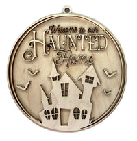 Halloween Sign 3D Laser Cut Door Sign – Baltic Birch Wood Craft Supplies | DIY Kit HA101 - The Wood Shape Store