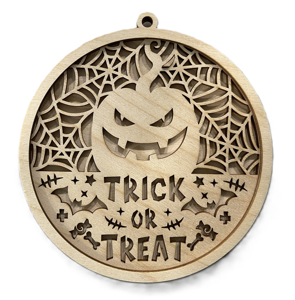 Halloween 3D Door Sign Laser Cut  – Baltic Birch Wood Craft Supplies | DIY Kit HA102