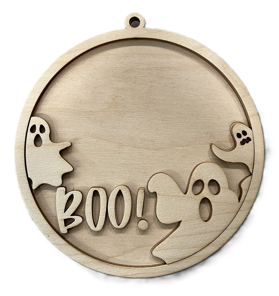 Halloween 3D Laser Cut Door Sign – Baltic Birch Wood Craft Supplies | DIY Kit HA103