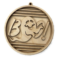 Halloween 3D Laser Cut Door Sign – Baltic Birch Wood Craft Supplies | DIY Kit HA104 - The Wood Shape Store