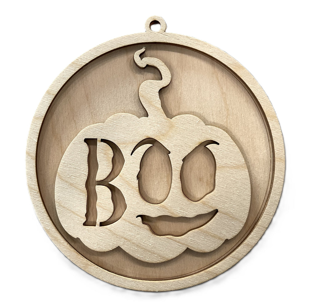 Halloween 3D Laser Cut Door Sign – Baltic Birch Wood Craft Supplies | DIY Kit HA106