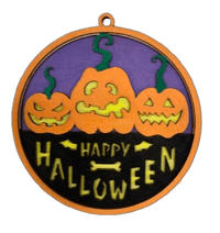 Halloween 3D Laser Cut Door Sign – Baltic Birch Wood Craft Supplies | DIY Kit HA107 - The Wood Shape Store