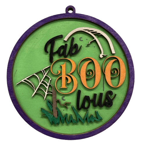 Halloween 3D Laser Cut Door Sign – Baltic Birch Wood Craft Supplies | DIY Kit HA116 - The Wood Shape Store