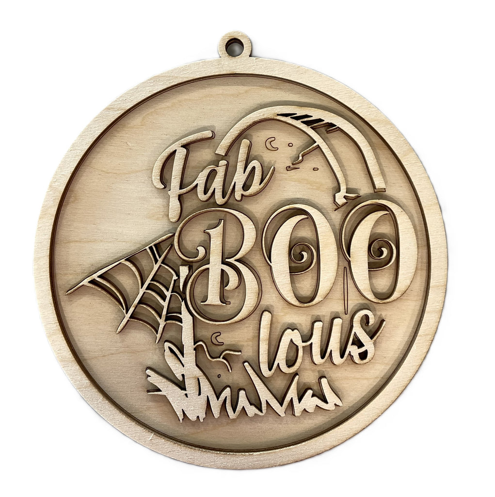 Halloween 3D Laser Cut Door Sign – Baltic Birch Wood Craft Supplies | DIY Kit HA116