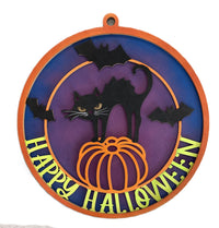 Halloween Cat 3D Laser Cut Door Sign – Baltic Birch Wood Craft Supplies | DIY Kit HA120 - The Wood Shape Store
