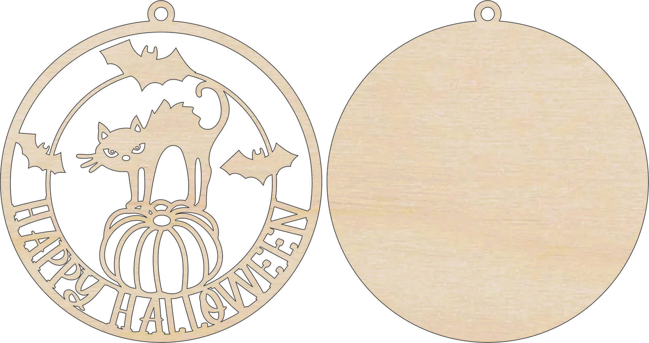 Halloween Cat 3D Laser Cut Door Sign – Baltic Birch Wood Craft Supplies | DIY Kit HA120 - The Wood Shape Store