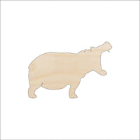 Hippo Wood Craft Shape – Laser Cut Baltic Birch Unfinished DIY Wood Art Supplies HIP3 - The Wood Shape Store