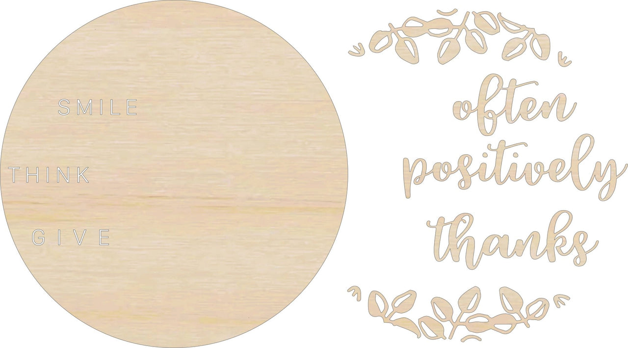 Smile 3D Laser Cut Door Sign – Baltic Birch Wood Craft Supplies | DIY Kit HM101 - The Wood Shape Store