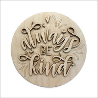 Be Kind 3D Laser Cut Ornament – Baltic Birch Wood Craft Supplies | DIY Kit HM102 - The Wood Shape Store