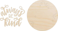Be Kind 3D Laser Cut Ornament – Baltic Birch Wood Craft Supplies | DIY Kit HM102 - The Wood Shape Store
